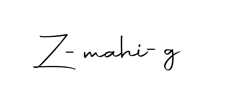 How to make Z-mahi-g name signature. Use Autography-DOLnW style for creating short signs online. This is the latest handwritten sign. Z-mahi-g signature style 10 images and pictures png