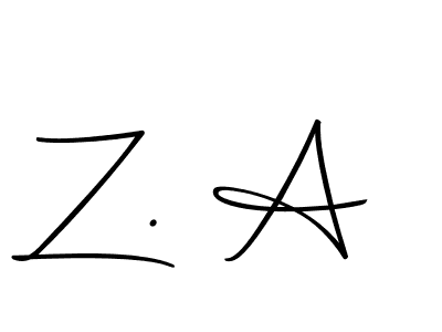 You should practise on your own different ways (Autography-DOLnW) to write your name (Z. A) in signature. don't let someone else do it for you. Z. A signature style 10 images and pictures png