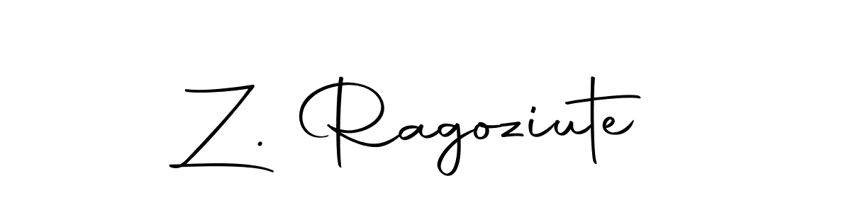 You should practise on your own different ways (Autography-DOLnW) to write your name (Z. Ragoziute) in signature. don't let someone else do it for you. Z. Ragoziute signature style 10 images and pictures png