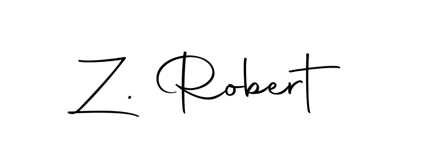 How to make Z. Robert name signature. Use Autography-DOLnW style for creating short signs online. This is the latest handwritten sign. Z. Robert signature style 10 images and pictures png