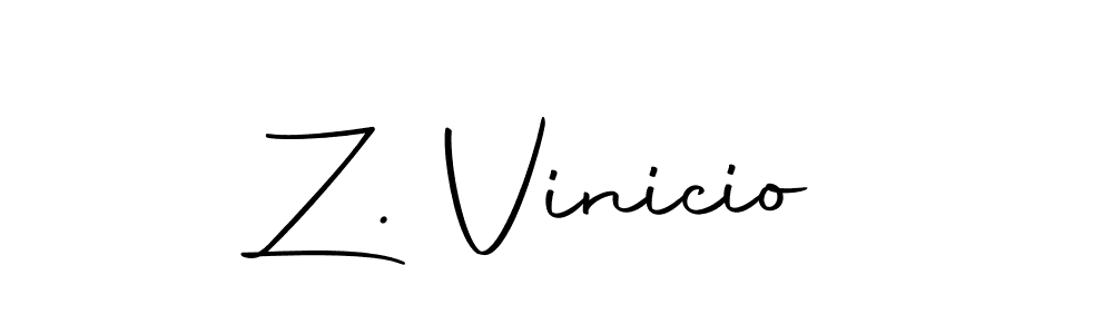 You should practise on your own different ways (Autography-DOLnW) to write your name (Z. Vinicio) in signature. don't let someone else do it for you. Z. Vinicio signature style 10 images and pictures png