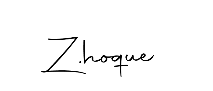 Design your own signature with our free online signature maker. With this signature software, you can create a handwritten (Autography-DOLnW) signature for name Z.hoque. Z.hoque signature style 10 images and pictures png