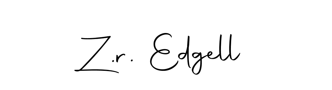 Make a beautiful signature design for name Z.r. Edgell. With this signature (Autography-DOLnW) style, you can create a handwritten signature for free. Z.r. Edgell signature style 10 images and pictures png