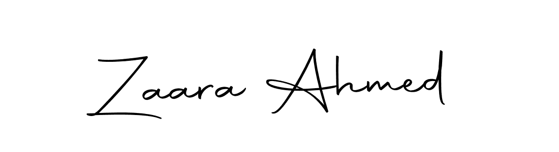 How to make Zaara Ahmed signature? Autography-DOLnW is a professional autograph style. Create handwritten signature for Zaara Ahmed name. Zaara Ahmed signature style 10 images and pictures png