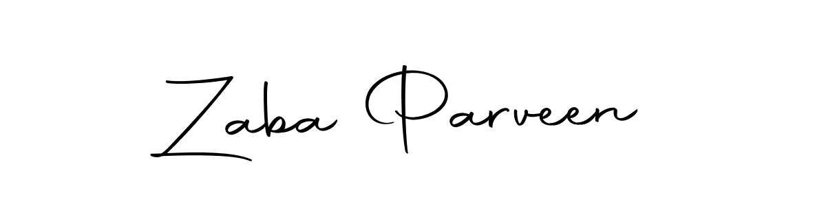 if you are searching for the best signature style for your name Zaba Parveen. so please give up your signature search. here we have designed multiple signature styles  using Autography-DOLnW. Zaba Parveen signature style 10 images and pictures png