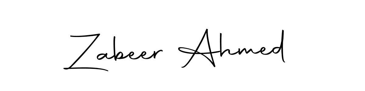 How to make Zabeer Ahmed signature? Autography-DOLnW is a professional autograph style. Create handwritten signature for Zabeer Ahmed name. Zabeer Ahmed signature style 10 images and pictures png