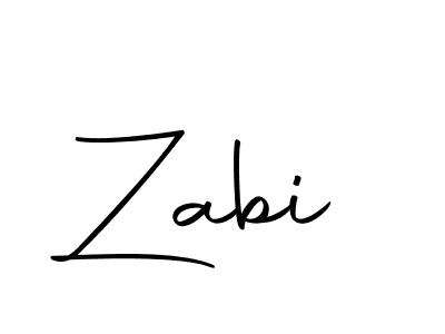 Make a beautiful signature design for name Zabi. With this signature (Autography-DOLnW) style, you can create a handwritten signature for free. Zabi signature style 10 images and pictures png