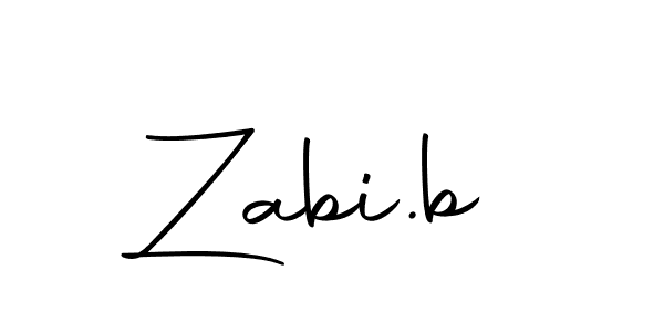 Use a signature maker to create a handwritten signature online. With this signature software, you can design (Autography-DOLnW) your own signature for name Zabi.b. Zabi.b signature style 10 images and pictures png