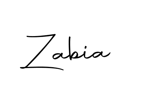 Zabia stylish signature style. Best Handwritten Sign (Autography-DOLnW) for my name. Handwritten Signature Collection Ideas for my name Zabia. Zabia signature style 10 images and pictures png