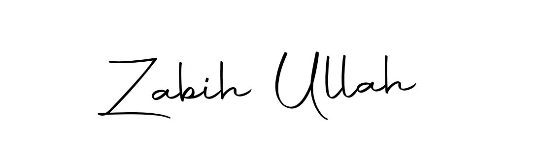 Design your own signature with our free online signature maker. With this signature software, you can create a handwritten (Autography-DOLnW) signature for name Zabih Ullah. Zabih Ullah signature style 10 images and pictures png