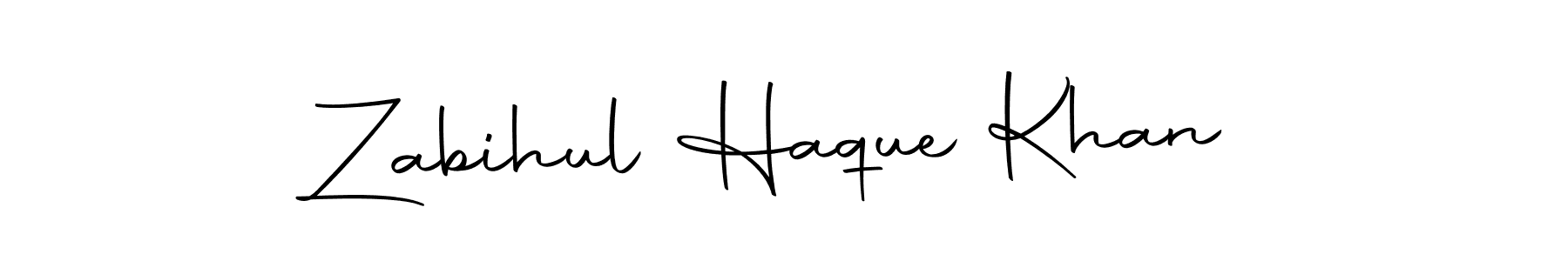 Zabihul Haque Khan stylish signature style. Best Handwritten Sign (Autography-DOLnW) for my name. Handwritten Signature Collection Ideas for my name Zabihul Haque Khan. Zabihul Haque Khan signature style 10 images and pictures png