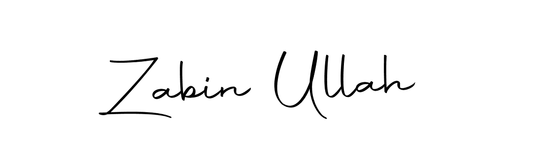 The best way (Autography-DOLnW) to make a short signature is to pick only two or three words in your name. The name Zabin Ullah include a total of six letters. For converting this name. Zabin Ullah signature style 10 images and pictures png