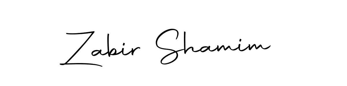 Design your own signature with our free online signature maker. With this signature software, you can create a handwritten (Autography-DOLnW) signature for name Zabir Shamim. Zabir Shamim signature style 10 images and pictures png