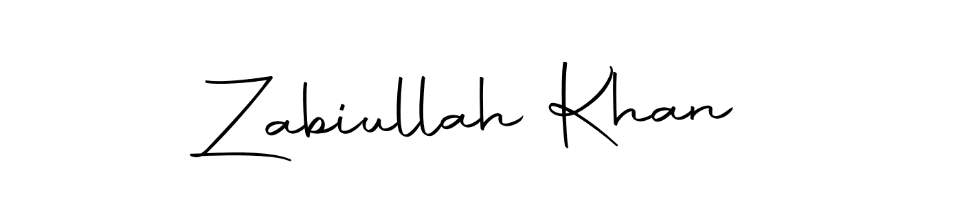 Make a beautiful signature design for name Zabiullah Khan. With this signature (Autography-DOLnW) style, you can create a handwritten signature for free. Zabiullah Khan signature style 10 images and pictures png