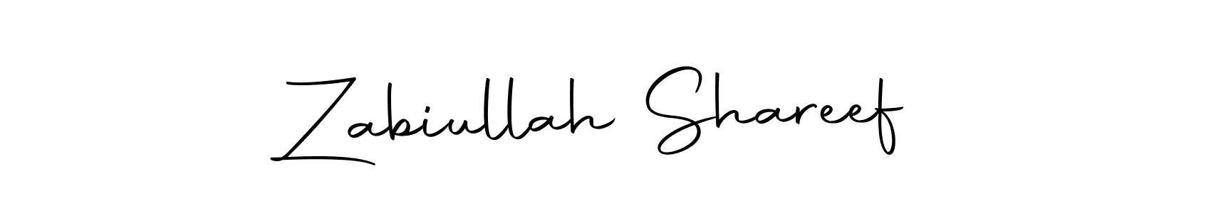 Also we have Zabiullah Shareef name is the best signature style. Create professional handwritten signature collection using Autography-DOLnW autograph style. Zabiullah Shareef signature style 10 images and pictures png