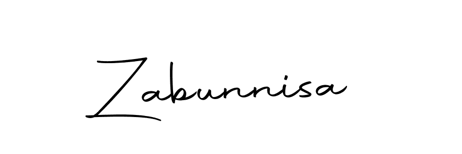 Zabunnisa stylish signature style. Best Handwritten Sign (Autography-DOLnW) for my name. Handwritten Signature Collection Ideas for my name Zabunnisa. Zabunnisa signature style 10 images and pictures png