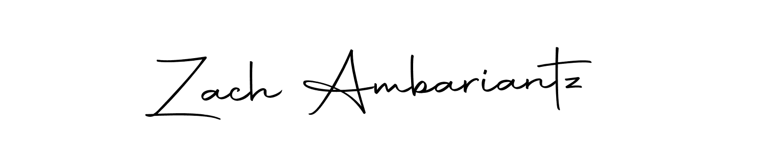 You can use this online signature creator to create a handwritten signature for the name Zach Ambariantz. This is the best online autograph maker. Zach Ambariantz signature style 10 images and pictures png