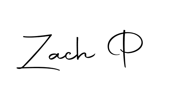 Create a beautiful signature design for name Zach P. With this signature (Autography-DOLnW) fonts, you can make a handwritten signature for free. Zach P signature style 10 images and pictures png