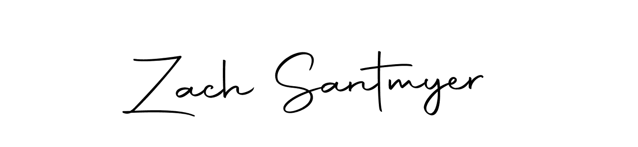 How to make Zach Santmyer name signature. Use Autography-DOLnW style for creating short signs online. This is the latest handwritten sign. Zach Santmyer signature style 10 images and pictures png