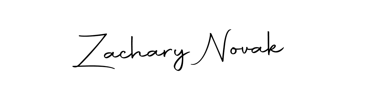 How to make Zachary Novak name signature. Use Autography-DOLnW style for creating short signs online. This is the latest handwritten sign. Zachary Novak signature style 10 images and pictures png