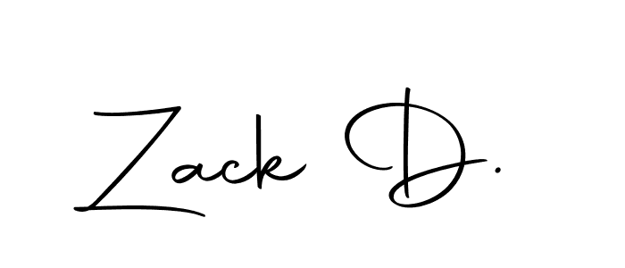 Create a beautiful signature design for name Zack D.. With this signature (Autography-DOLnW) fonts, you can make a handwritten signature for free. Zack D. signature style 10 images and pictures png