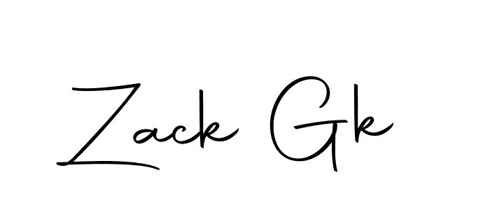 Make a beautiful signature design for name Zack Gk. With this signature (Autography-DOLnW) style, you can create a handwritten signature for free. Zack Gk signature style 10 images and pictures png