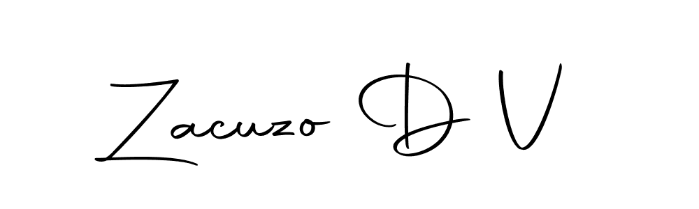 How to make Zacuzo D V signature? Autography-DOLnW is a professional autograph style. Create handwritten signature for Zacuzo D V name. Zacuzo D V signature style 10 images and pictures png