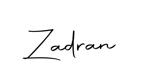 Use a signature maker to create a handwritten signature online. With this signature software, you can design (Autography-DOLnW) your own signature for name Zadran. Zadran signature style 10 images and pictures png