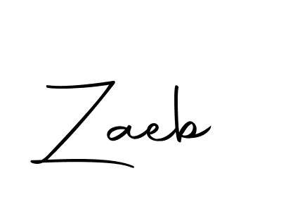 Design your own signature with our free online signature maker. With this signature software, you can create a handwritten (Autography-DOLnW) signature for name Zaeb. Zaeb signature style 10 images and pictures png