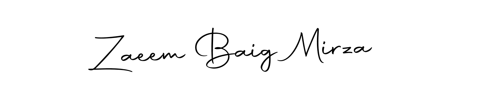 Create a beautiful signature design for name Zaeem Baig Mirza. With this signature (Autography-DOLnW) fonts, you can make a handwritten signature for free. Zaeem Baig Mirza signature style 10 images and pictures png