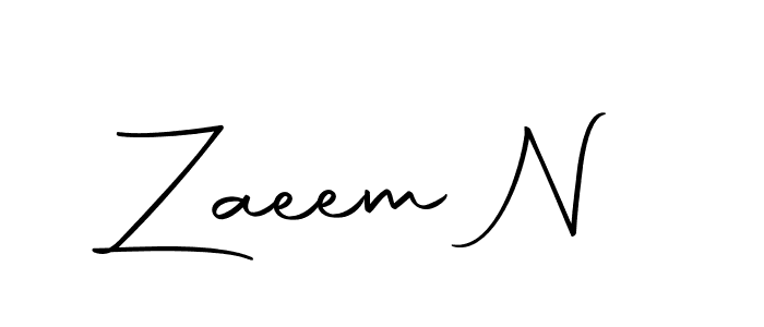 You can use this online signature creator to create a handwritten signature for the name Zaeem N. This is the best online autograph maker. Zaeem N signature style 10 images and pictures png