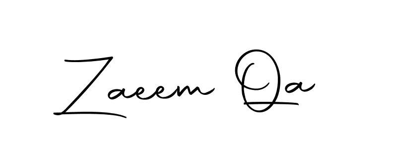 How to make Zaeem Qa name signature. Use Autography-DOLnW style for creating short signs online. This is the latest handwritten sign. Zaeem Qa signature style 10 images and pictures png