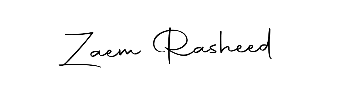 Use a signature maker to create a handwritten signature online. With this signature software, you can design (Autography-DOLnW) your own signature for name Zaem Rasheed. Zaem Rasheed signature style 10 images and pictures png