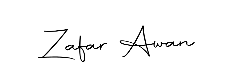 Create a beautiful signature design for name Zafar Awan. With this signature (Autography-DOLnW) fonts, you can make a handwritten signature for free. Zafar Awan signature style 10 images and pictures png