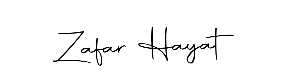 How to make Zafar Hayat name signature. Use Autography-DOLnW style for creating short signs online. This is the latest handwritten sign. Zafar Hayat signature style 10 images and pictures png