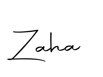 Use a signature maker to create a handwritten signature online. With this signature software, you can design (Autography-DOLnW) your own signature for name Zaha. Zaha signature style 10 images and pictures png