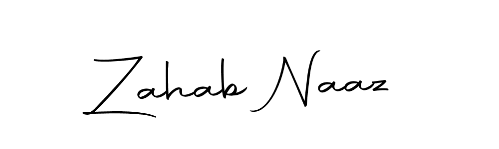 Make a beautiful signature design for name Zahab Naaz. Use this online signature maker to create a handwritten signature for free. Zahab Naaz signature style 10 images and pictures png