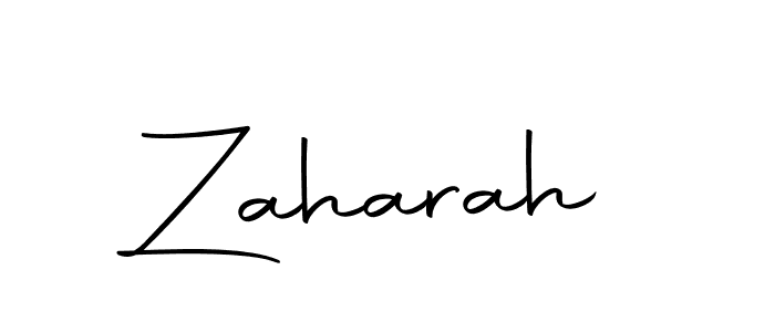 Make a beautiful signature design for name Zaharah. With this signature (Autography-DOLnW) style, you can create a handwritten signature for free. Zaharah signature style 10 images and pictures png