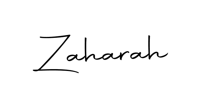 Make a beautiful signature design for name Zaharah. With this signature (Autography-DOLnW) style, you can create a handwritten signature for free. Zaharah signature style 10 images and pictures png