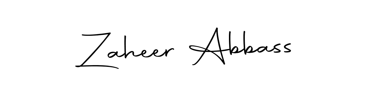 Design your own signature with our free online signature maker. With this signature software, you can create a handwritten (Autography-DOLnW) signature for name Zaheer Abbass. Zaheer Abbass signature style 10 images and pictures png