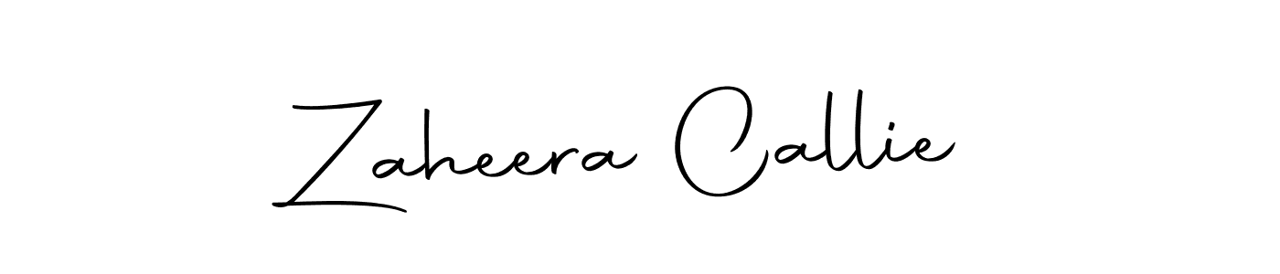 Make a beautiful signature design for name Zaheera Callie. With this signature (Autography-DOLnW) style, you can create a handwritten signature for free. Zaheera Callie signature style 10 images and pictures png