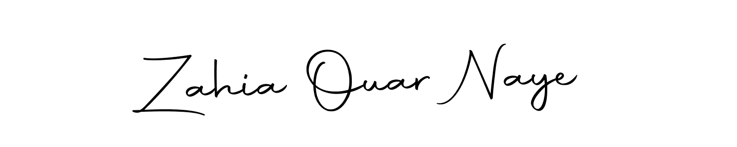 Make a beautiful signature design for name Zahia Ouar Naye. With this signature (Autography-DOLnW) style, you can create a handwritten signature for free. Zahia Ouar Naye signature style 10 images and pictures png