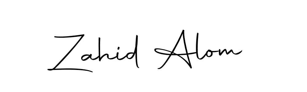 You should practise on your own different ways (Autography-DOLnW) to write your name (Zahid Alom) in signature. don't let someone else do it for you. Zahid Alom signature style 10 images and pictures png