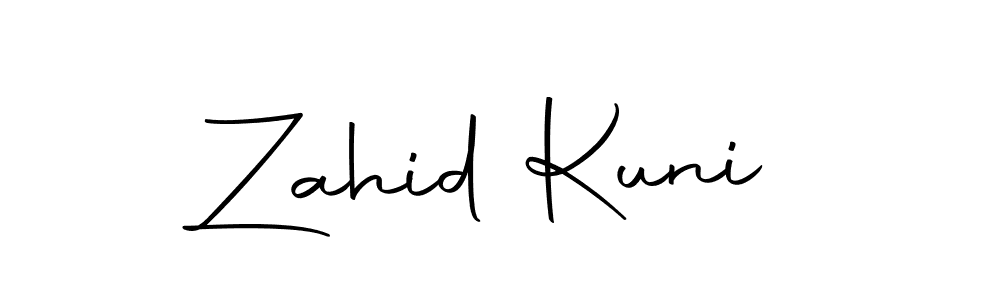 Make a beautiful signature design for name Zahid Kuni. Use this online signature maker to create a handwritten signature for free. Zahid Kuni signature style 10 images and pictures png