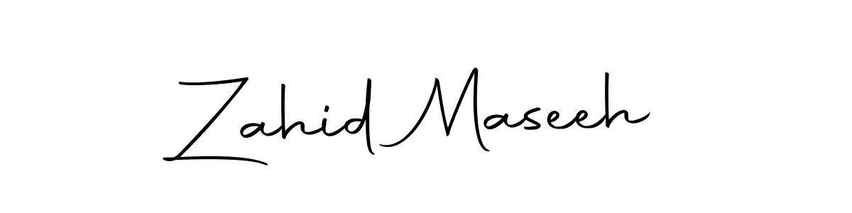 if you are searching for the best signature style for your name Zahid Maseeh. so please give up your signature search. here we have designed multiple signature styles  using Autography-DOLnW. Zahid Maseeh signature style 10 images and pictures png
