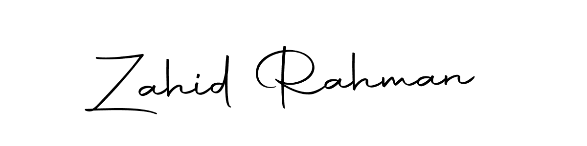 How to make Zahid Rahman name signature. Use Autography-DOLnW style for creating short signs online. This is the latest handwritten sign. Zahid Rahman signature style 10 images and pictures png