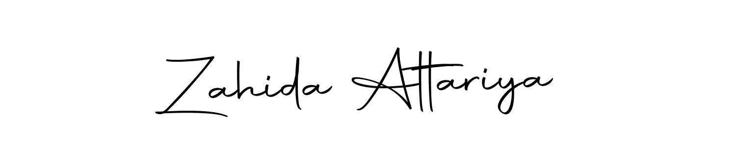 How to make Zahida Attariya name signature. Use Autography-DOLnW style for creating short signs online. This is the latest handwritten sign. Zahida Attariya signature style 10 images and pictures png