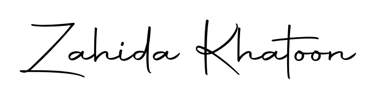 You should practise on your own different ways (Autography-DOLnW) to write your name (Zahida Khatoon) in signature. Don't let someone else do it for you. Zahida Khatoon signature style 10 images and pictures png