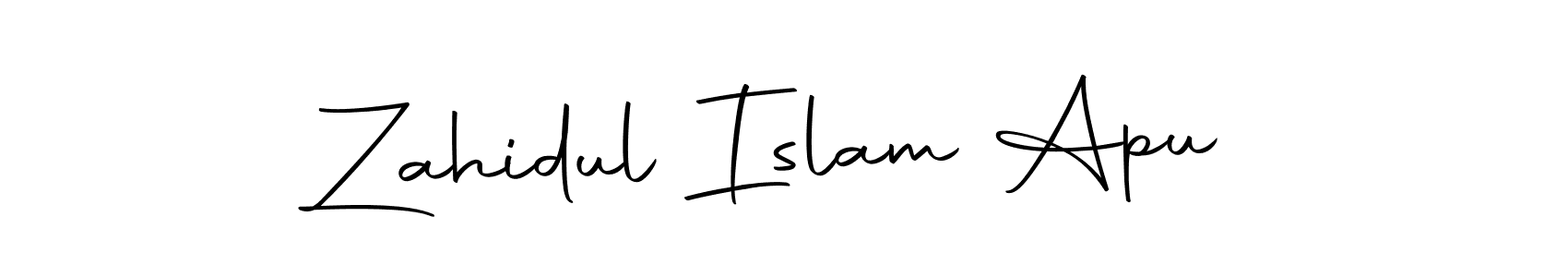 How to make Zahidul Islam Apu name signature. Use Autography-DOLnW style for creating short signs online. This is the latest handwritten sign. Zahidul Islam Apu signature style 10 images and pictures png