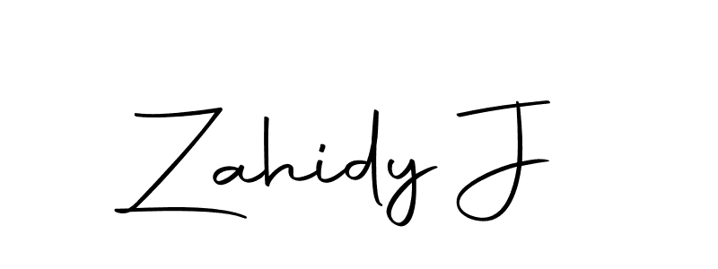 The best way (Autography-DOLnW) to make a short signature is to pick only two or three words in your name. The name Zahidy J include a total of six letters. For converting this name. Zahidy J signature style 10 images and pictures png